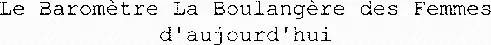 Le Baromètre La Boulangère des Femmes d'aujourd'hui