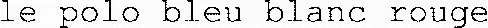 le polo bleu blanc rouge