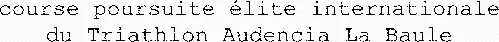 course poursuite élite internationale du Triathlon Audencia La Baule
