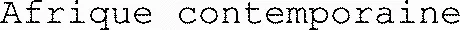 Afrique contemporaine