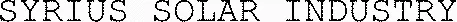 SYRIUS SOLAR INDUSTRY