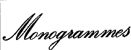 MONOGRAMMES