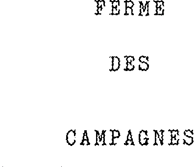 FERME DES CAMPAGNES