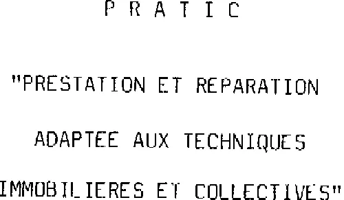 PRATIC "PRESTATION ET REPARATION ADAPTEE AUX TECHNIQUES IMMOBILIERES ET COLLECTIVES"