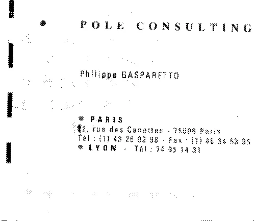 POLE CONSULTING PHILIPPE GASPARETTO