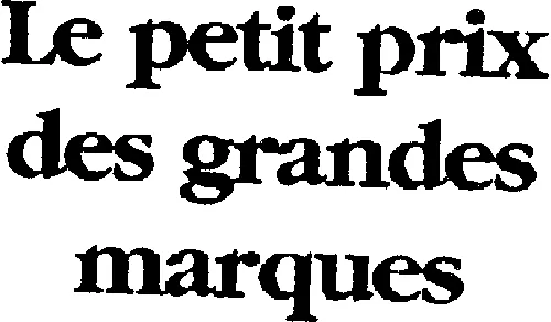 LE PETIT PRIX DES GRANDES MARQUES