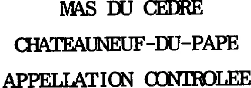 MAS DU CEDRE