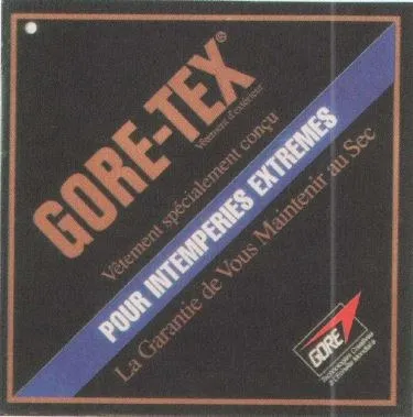 GORE-TEX VETEMENT D'EXTERIEUR VETEMENT SPECIALEMENT CONCU POUR INTEMPERIES EXTREMES LA GARANTIE DE VOUS MAINTENIR AU SEC