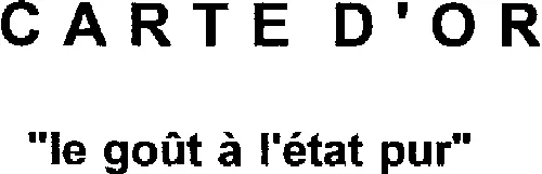 CARTE D'OR "LE GOUT A L'ETAT PUR"