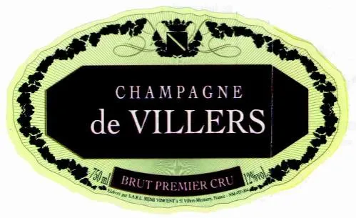 CHAMPAGNE DE VILLERS BRUT PREMIER CRU
