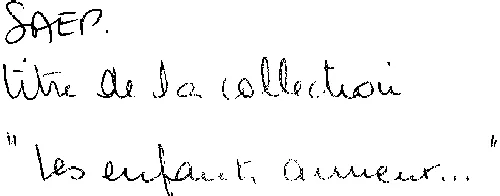 SAEP titre de la collection "Les enfants aiment..."