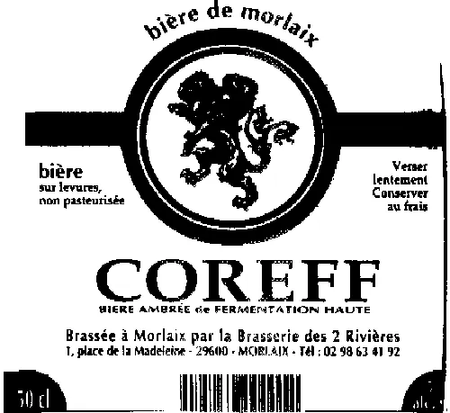 COREFF BIERE DE MORLAIX BIERE AMBREE DE FERMENTATION HAUTE