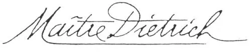 MAITRE DIETRICH