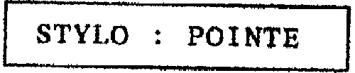 STYLO : POINTE