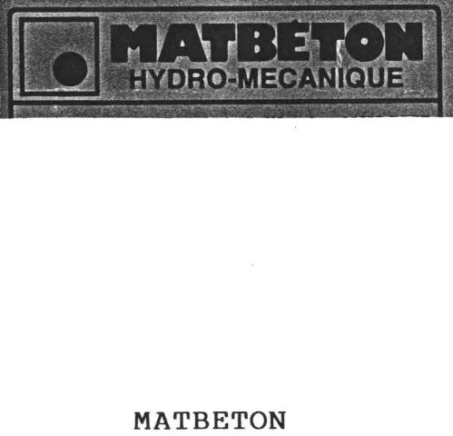 MATBETON HYDRO-MECANIQUE