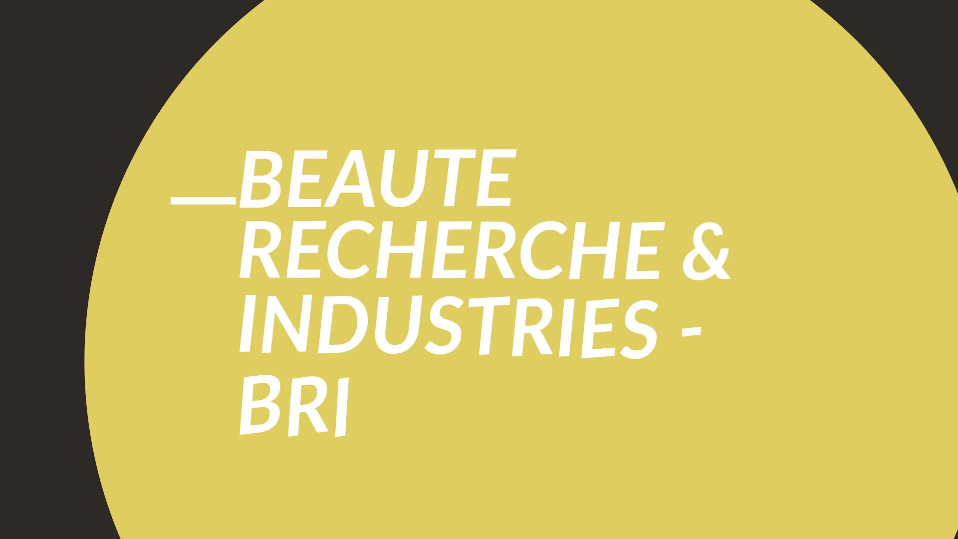 BEAUTE RECHERCHE & INDUSTRIES