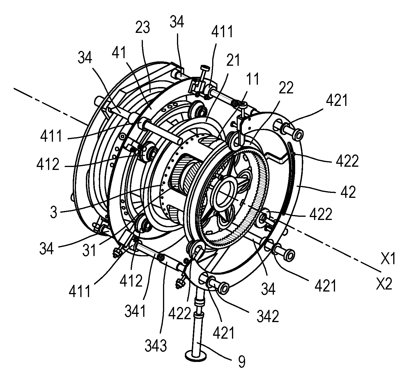 Dispositif de montage d'une couronne d'un train epicycloidal