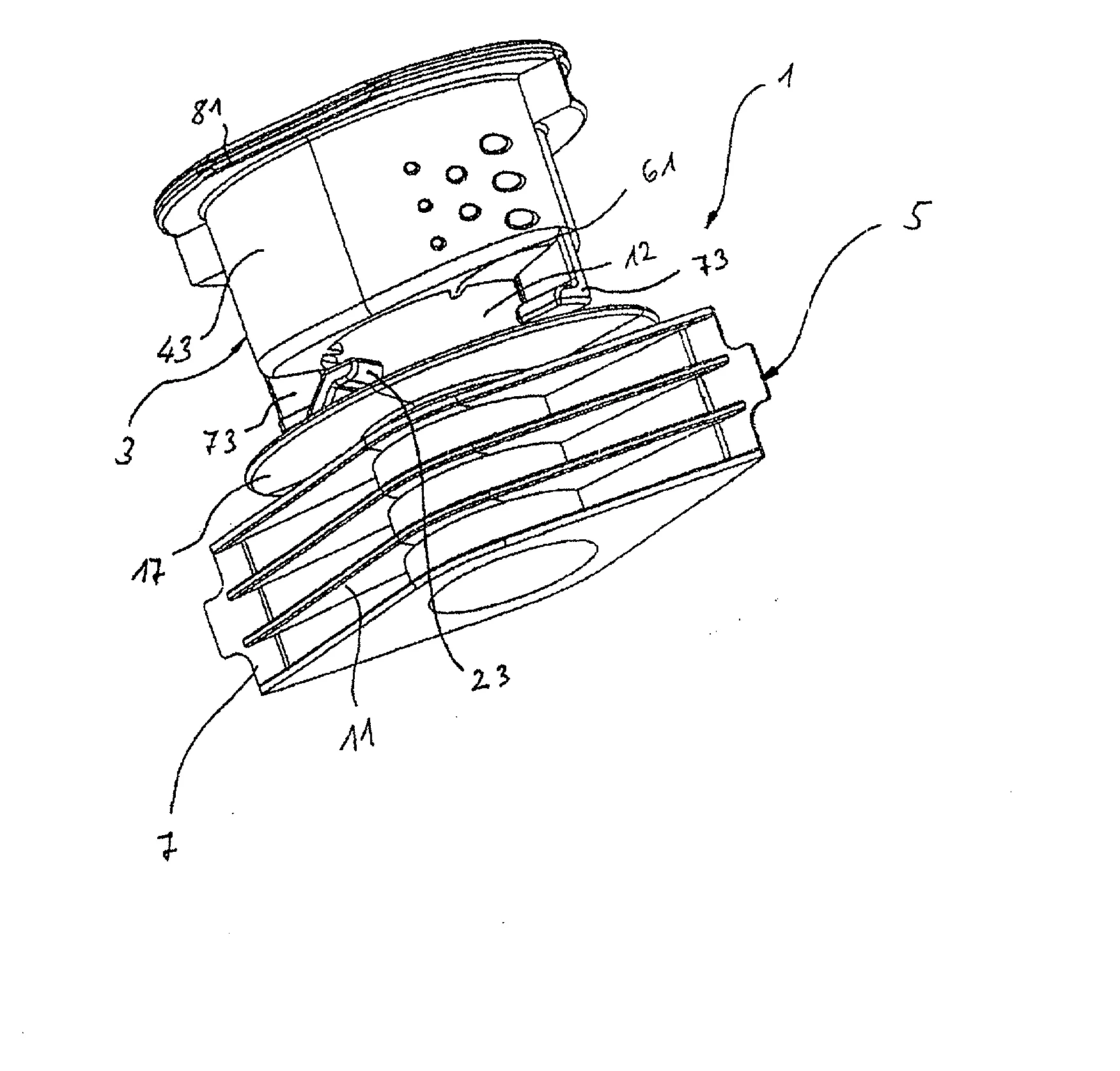 Element de fermeture d'un recipient en particulier fait dans un materiau de type feuille