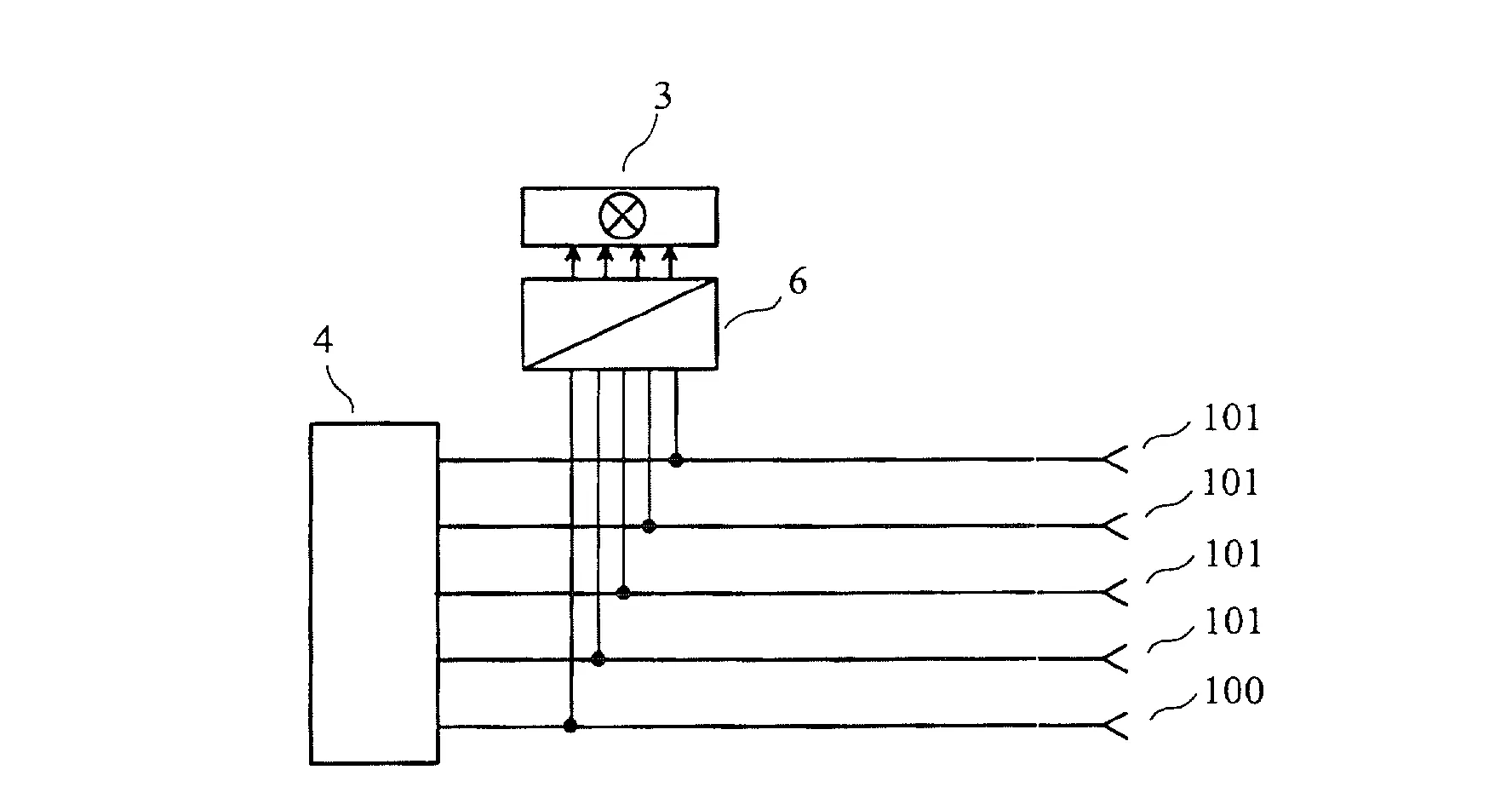 Dispositif d'interface multicanal avec circuit de terminaison