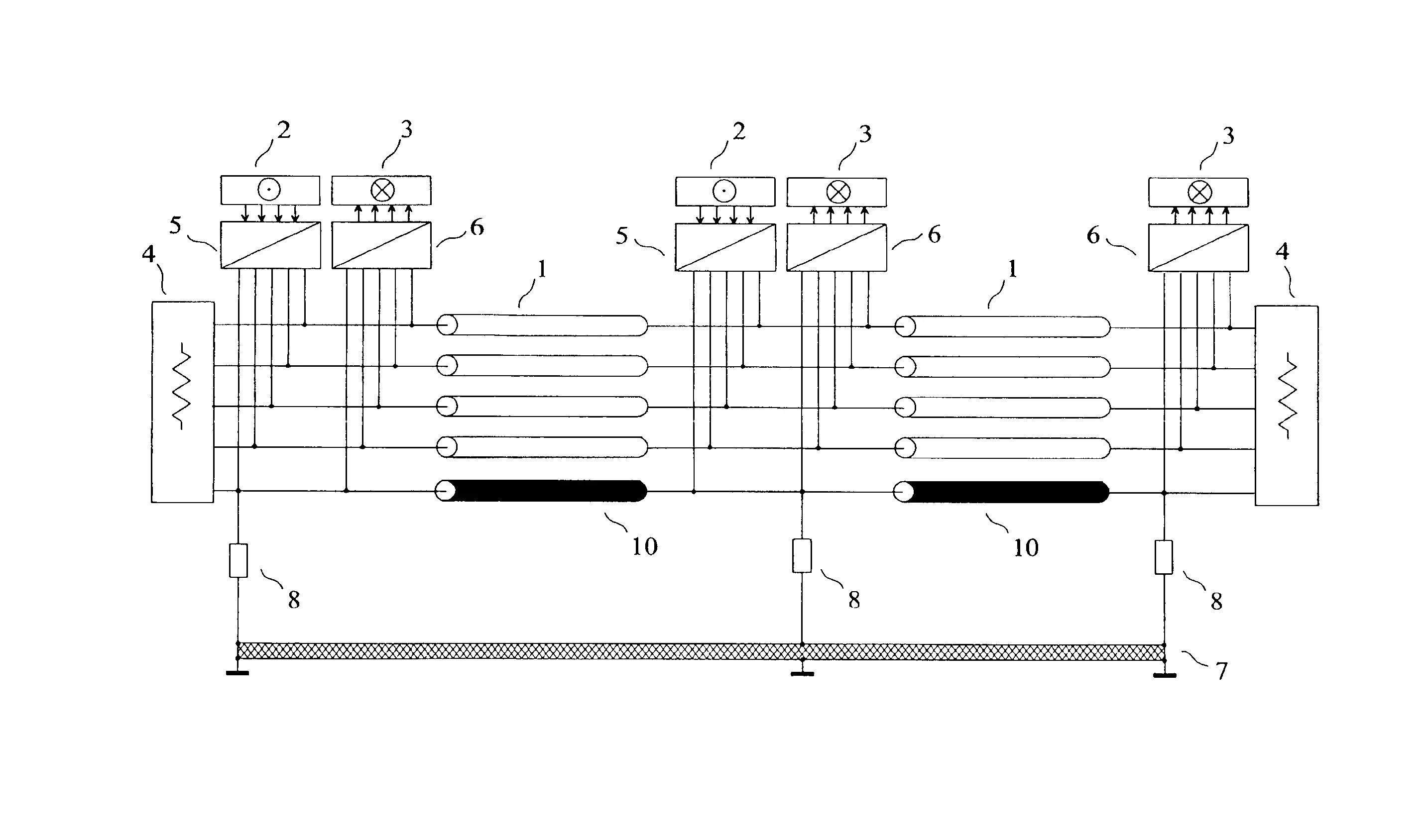 Procede de transmission pseudo-differentiel utilisant des variables electriques modales