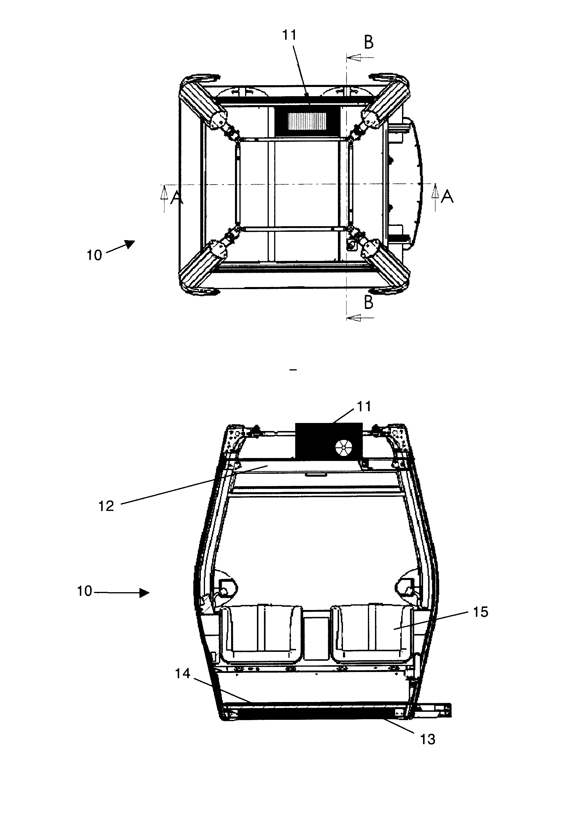 Procede et dispositif pour conditionner l'air d'une cabine d'une installation de transport a cable