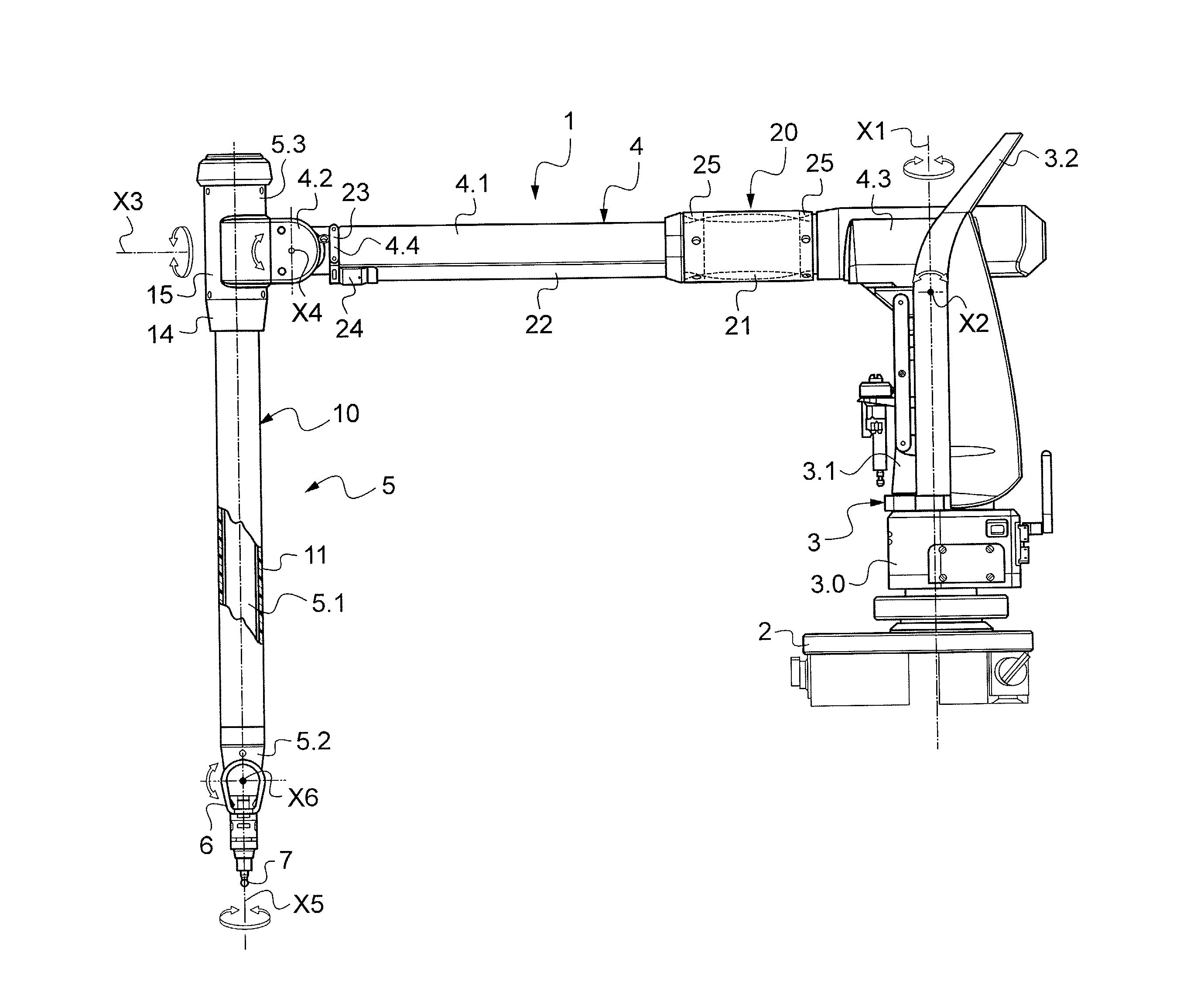 Appareil de mesure tridimensionnelle a bras articules comportant une pluralite d'axes d'articulation