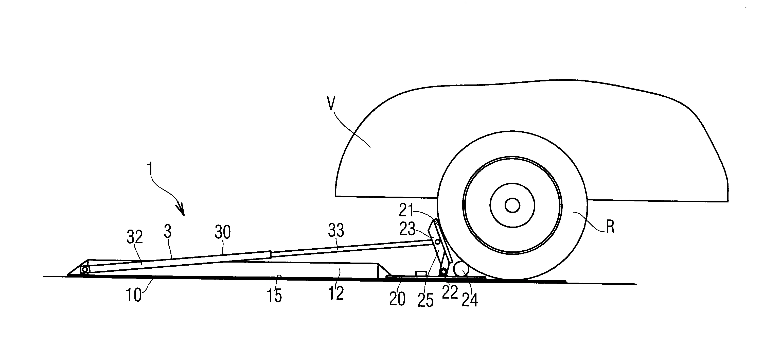 Dispositif de calage a quai d'un vehicule de transport en vue de son chargement et dechargement et installation le comportant.