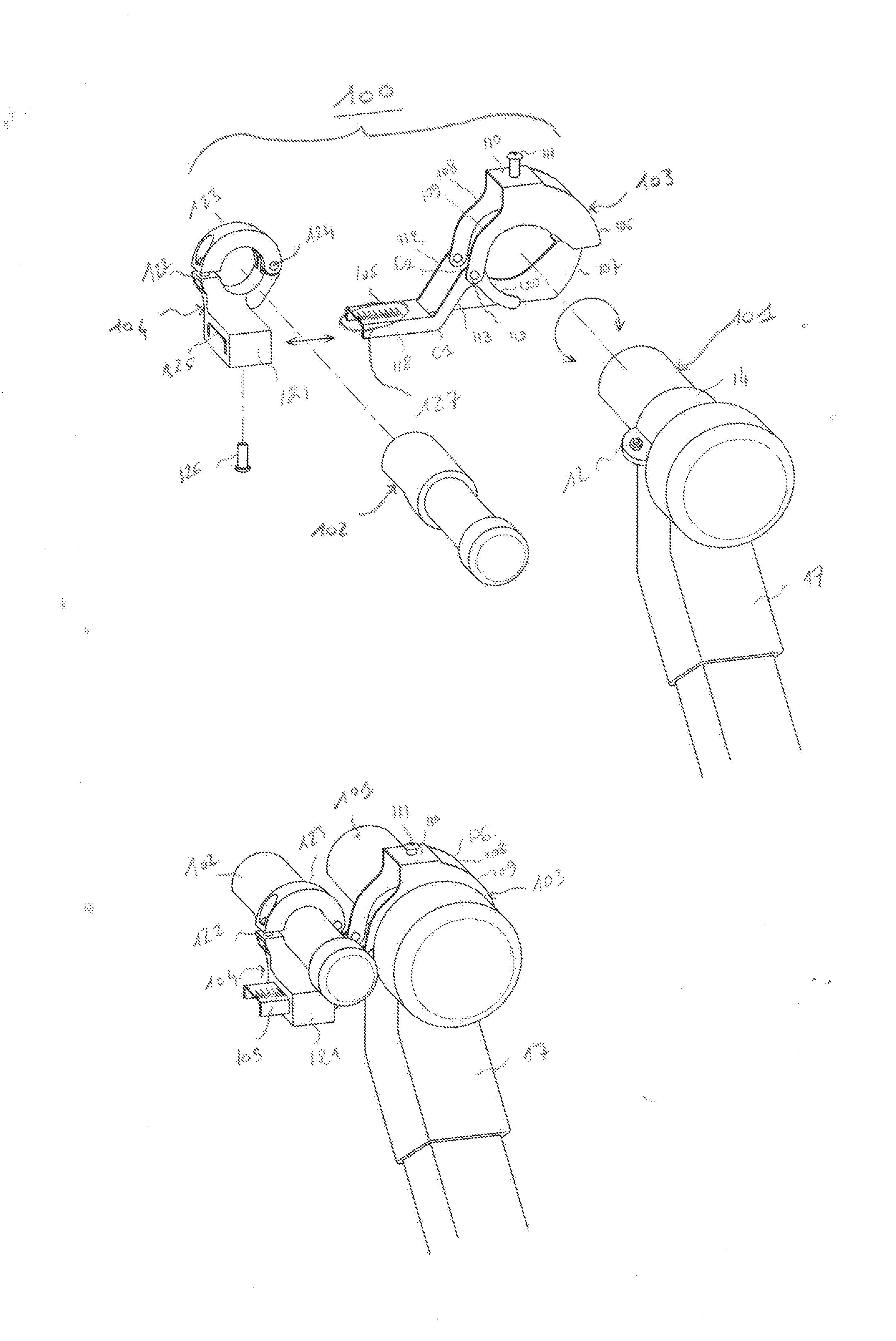 Dispositif d'adjonction d'un second recepteur hyperfrequence sur une antenne parabolique de reception satellite.