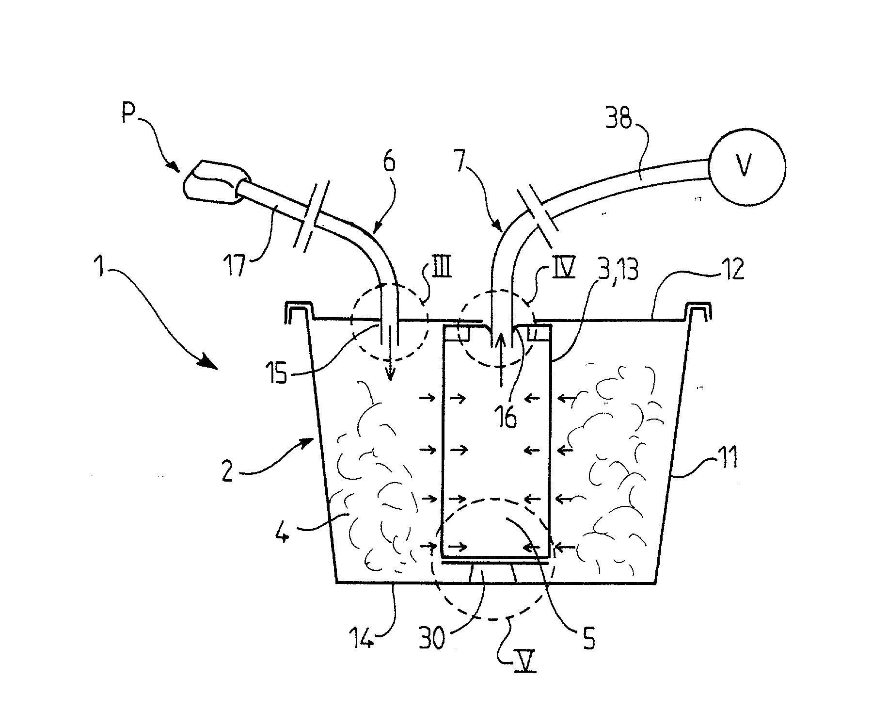 Dispositif pour la filtration de poussieres.