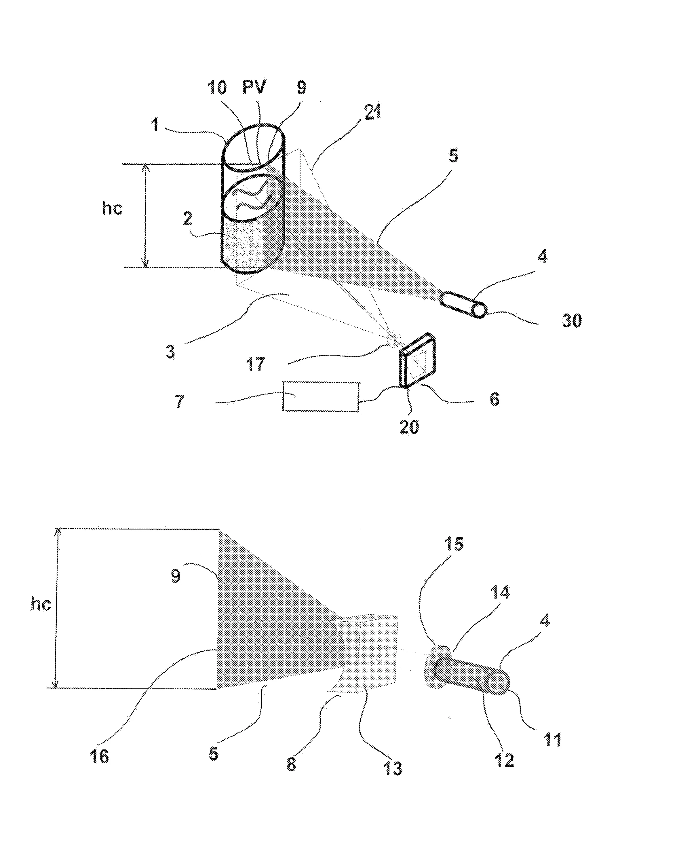 Dispositif d'analyse d'un melange polyphasique via un faisceau de lumiere retrodiffusee par celui-ci