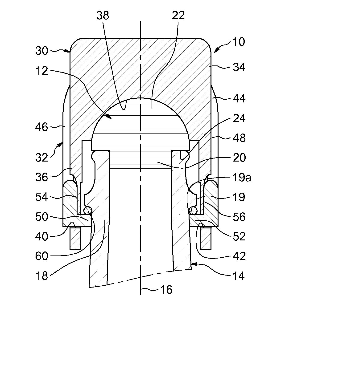 Dispositif de maintien d'un bouchon dans le col d'une bouteille, et systeme de bouchage associe