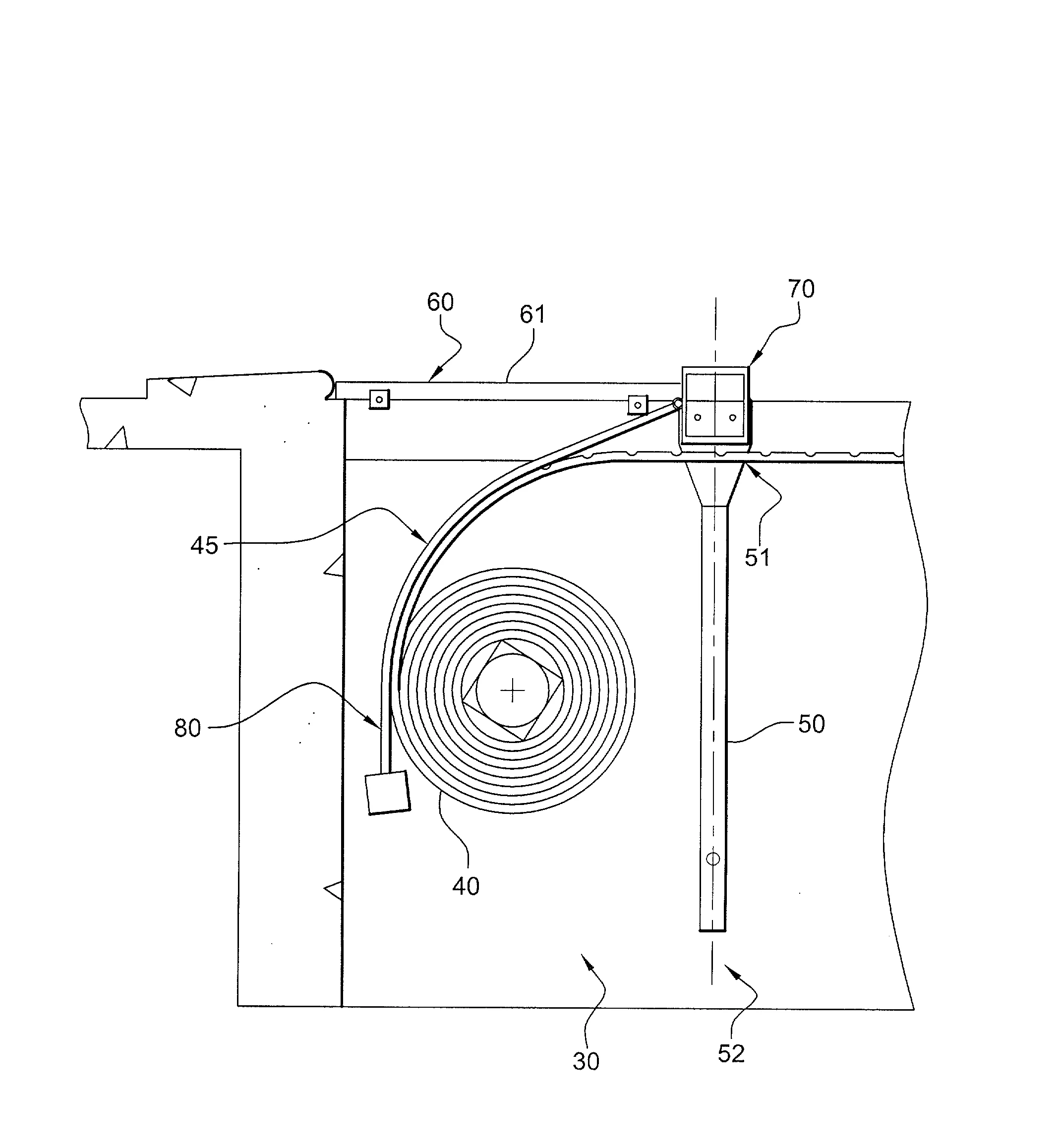 Installation de couverture pour un bassin