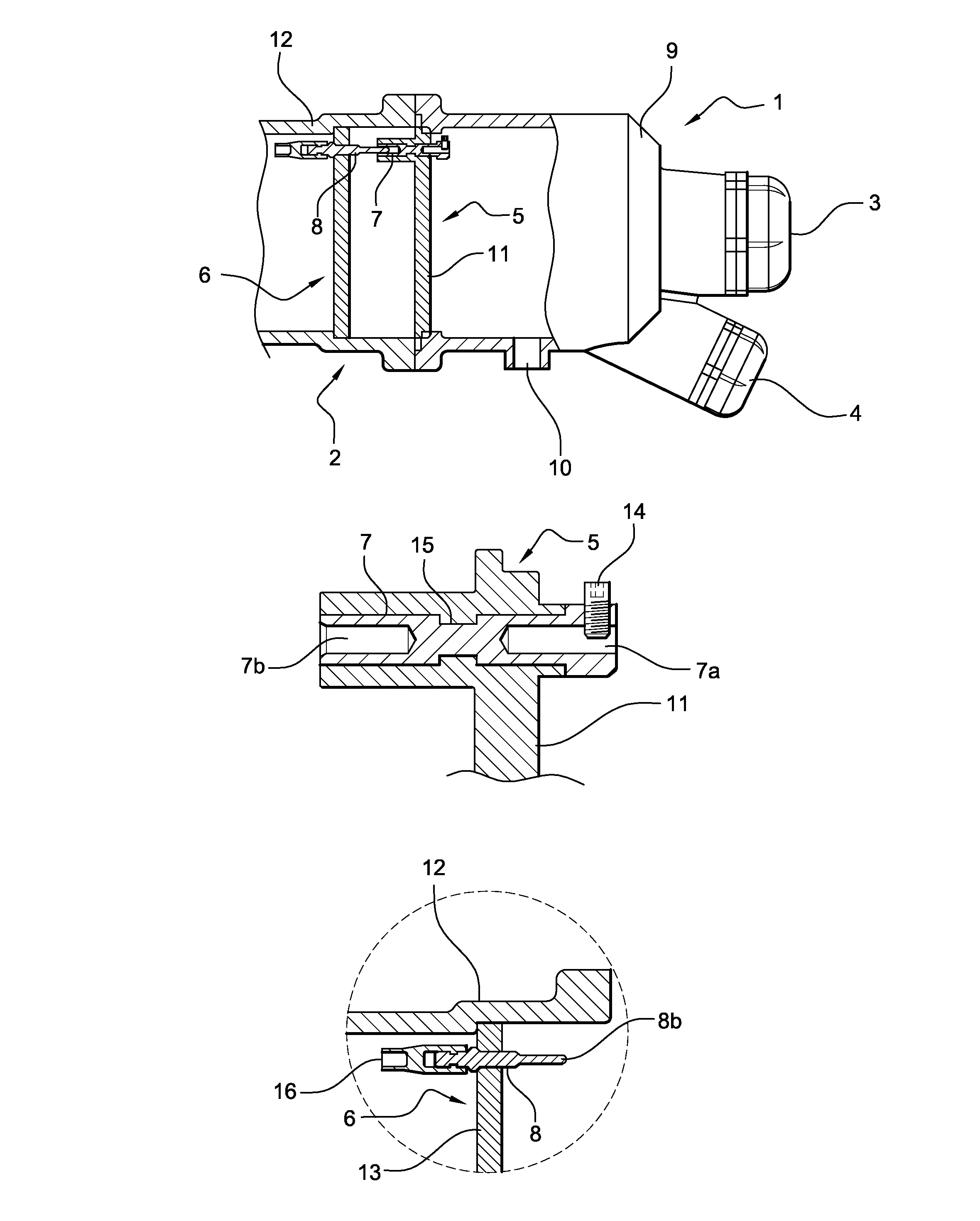 Dispositif de connexion d'un servomoteur a au moins un cable electrique.