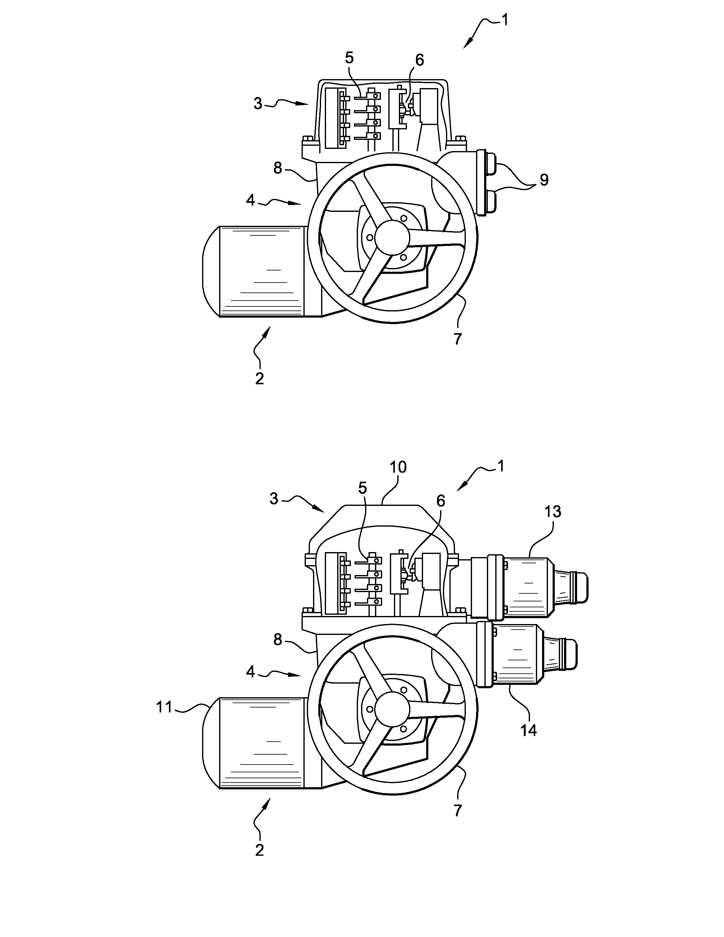 Servomoteur a sous-ensembles amovibles.