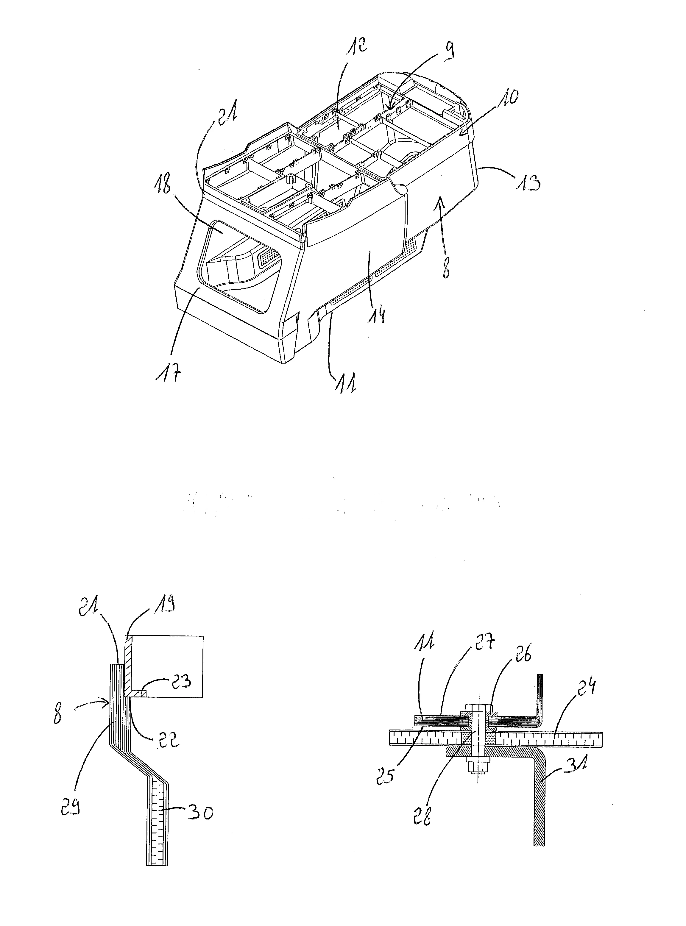 Pylone central d'aeronef.