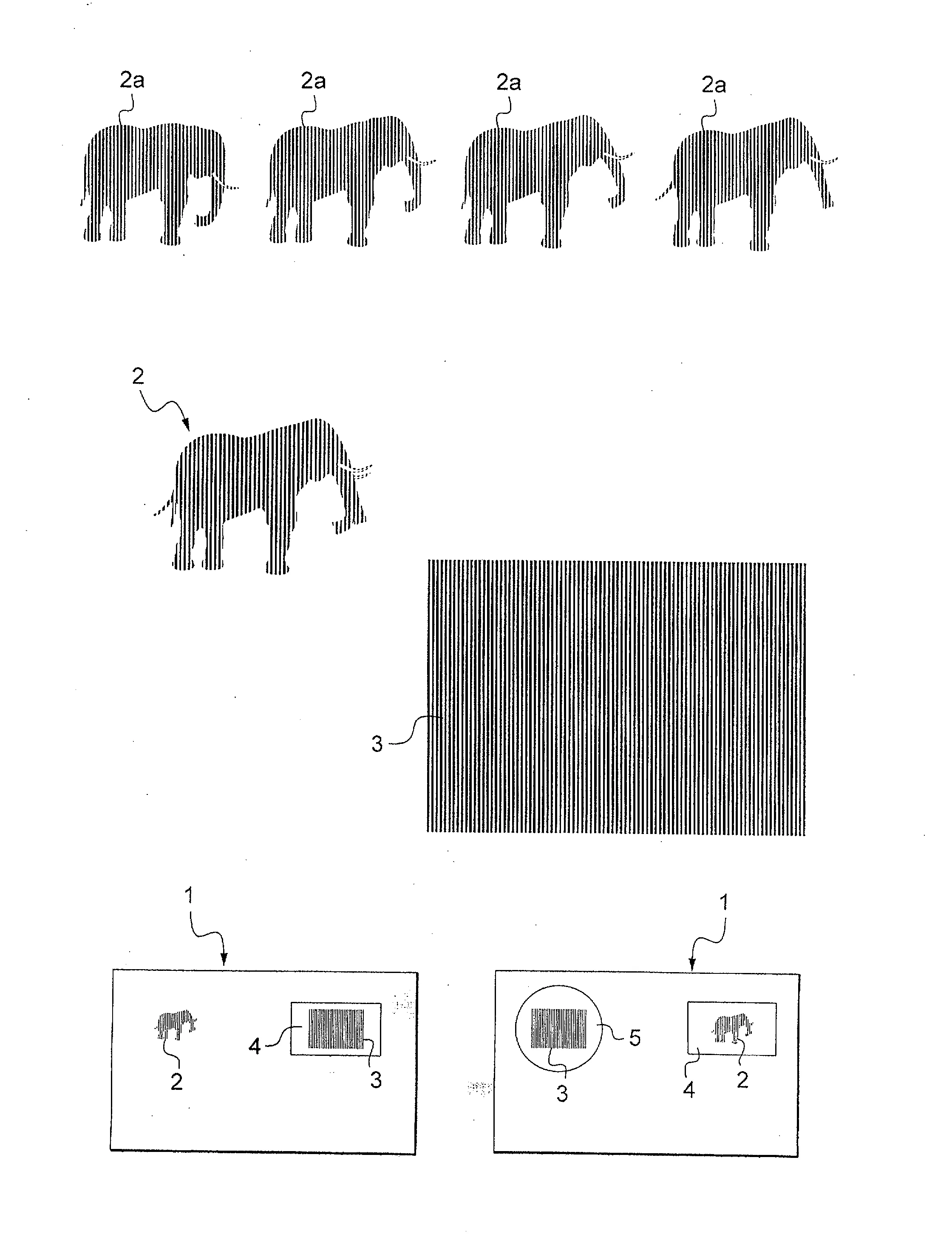 Document de securite comportant au moins une image combinee et un moyen de revelation, et procede associe.