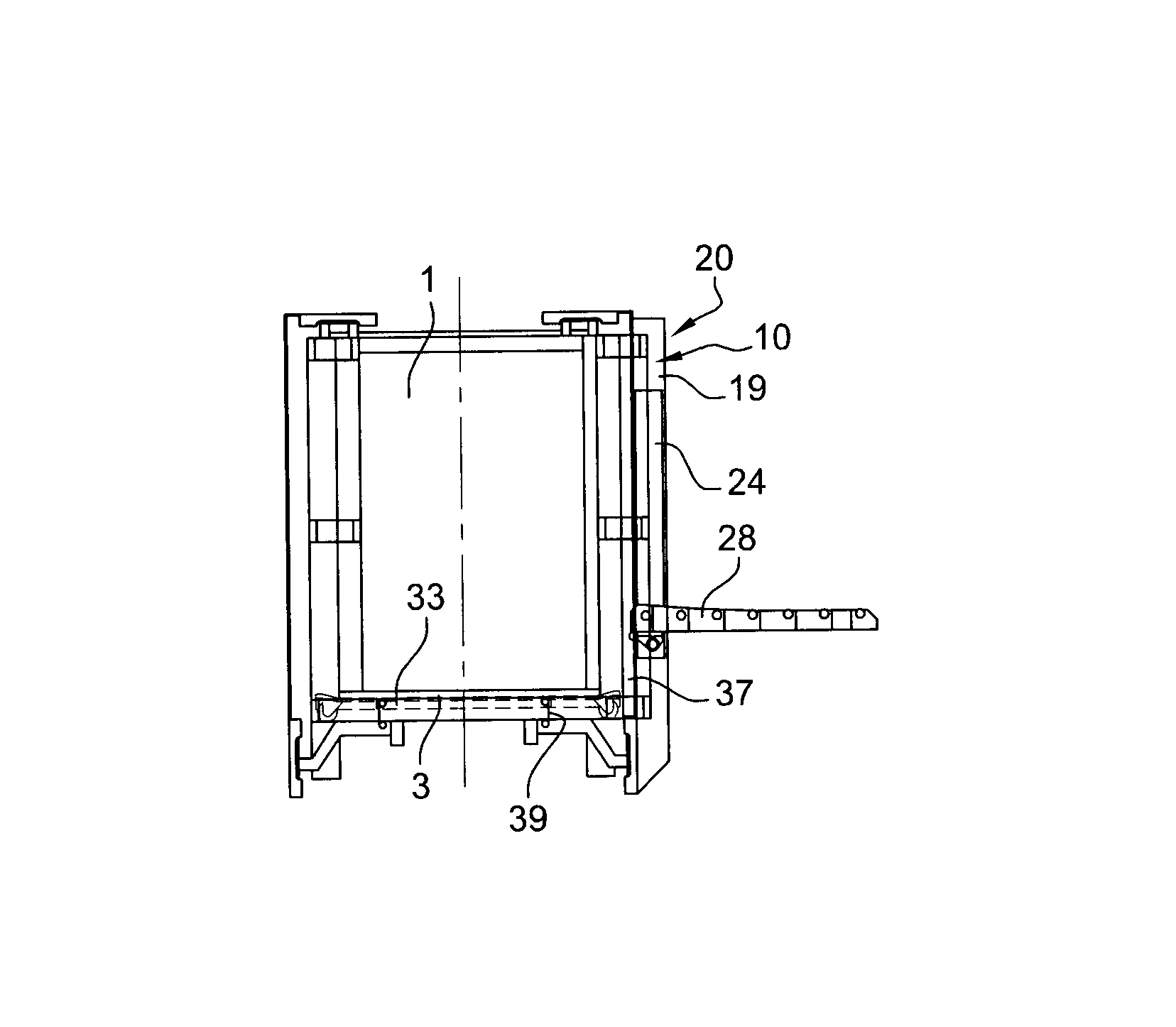 Vehicule equipe d'un systeme de manutention pour contenants amovibles