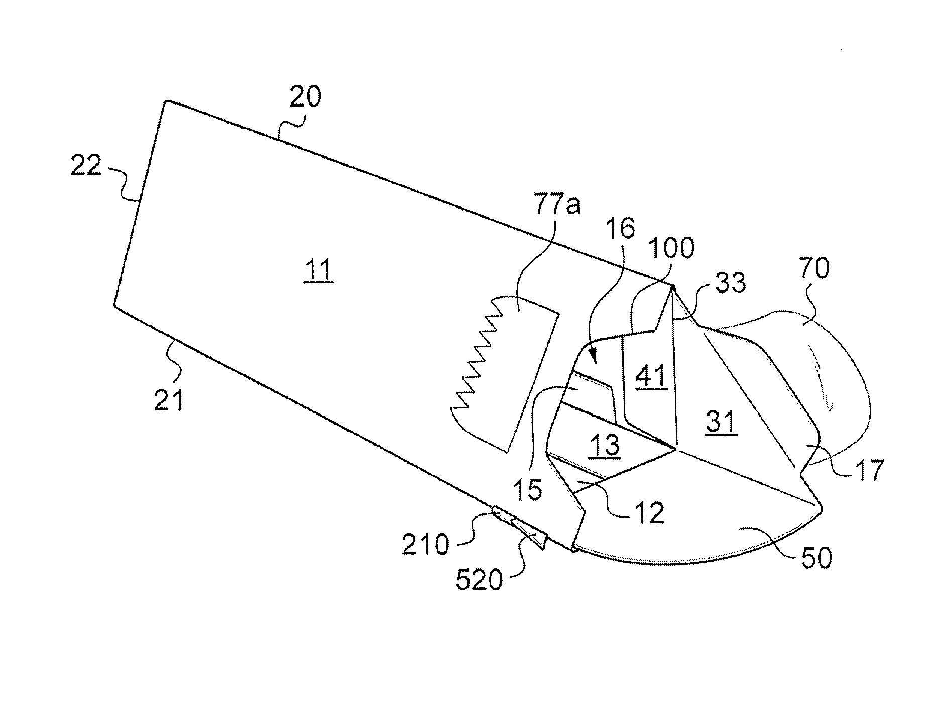 Boite de section triangulaire pour le conditionnement et la distribution de produits et flan permettant de realiser une telle boite.