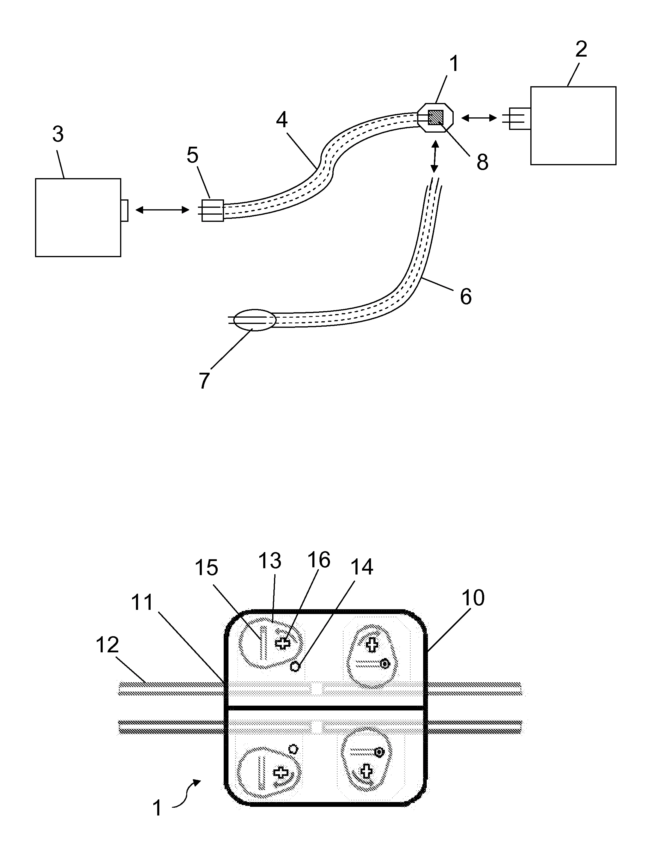 Dispositif de connexion electrique implantable dans le corps humain