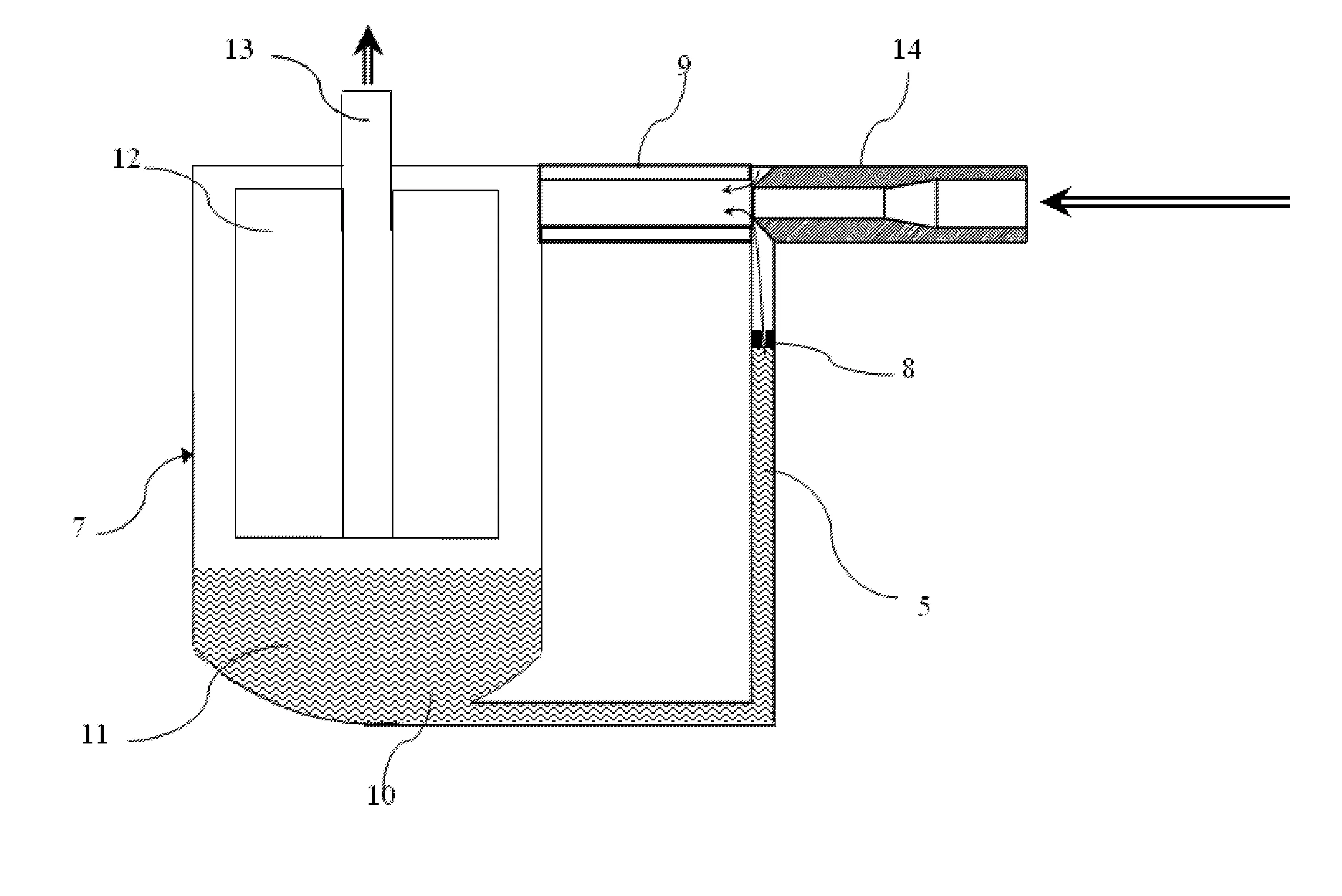 Filtre a diffusion d'eau