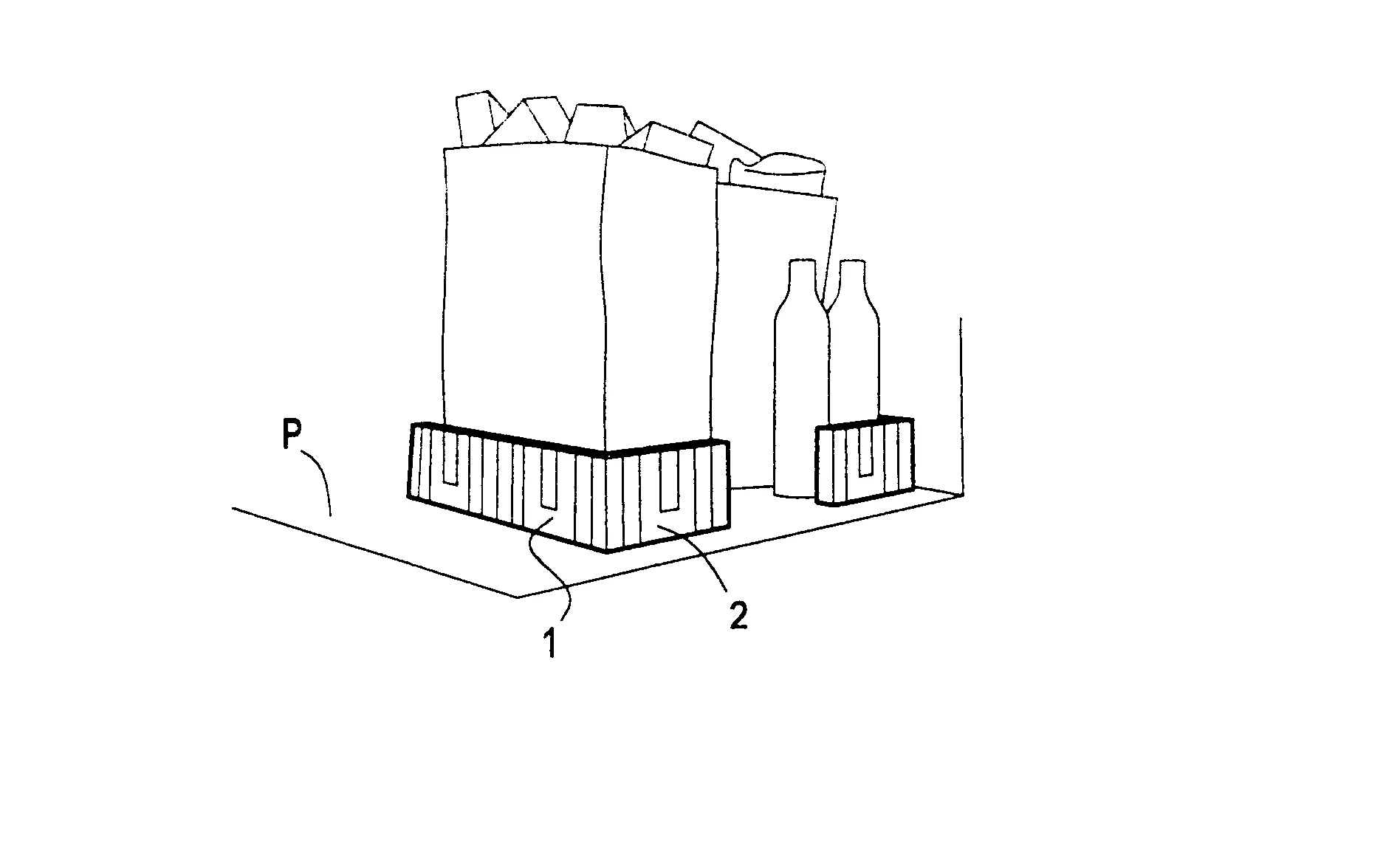Cale pour objets dans un coffre de vehicule automobile