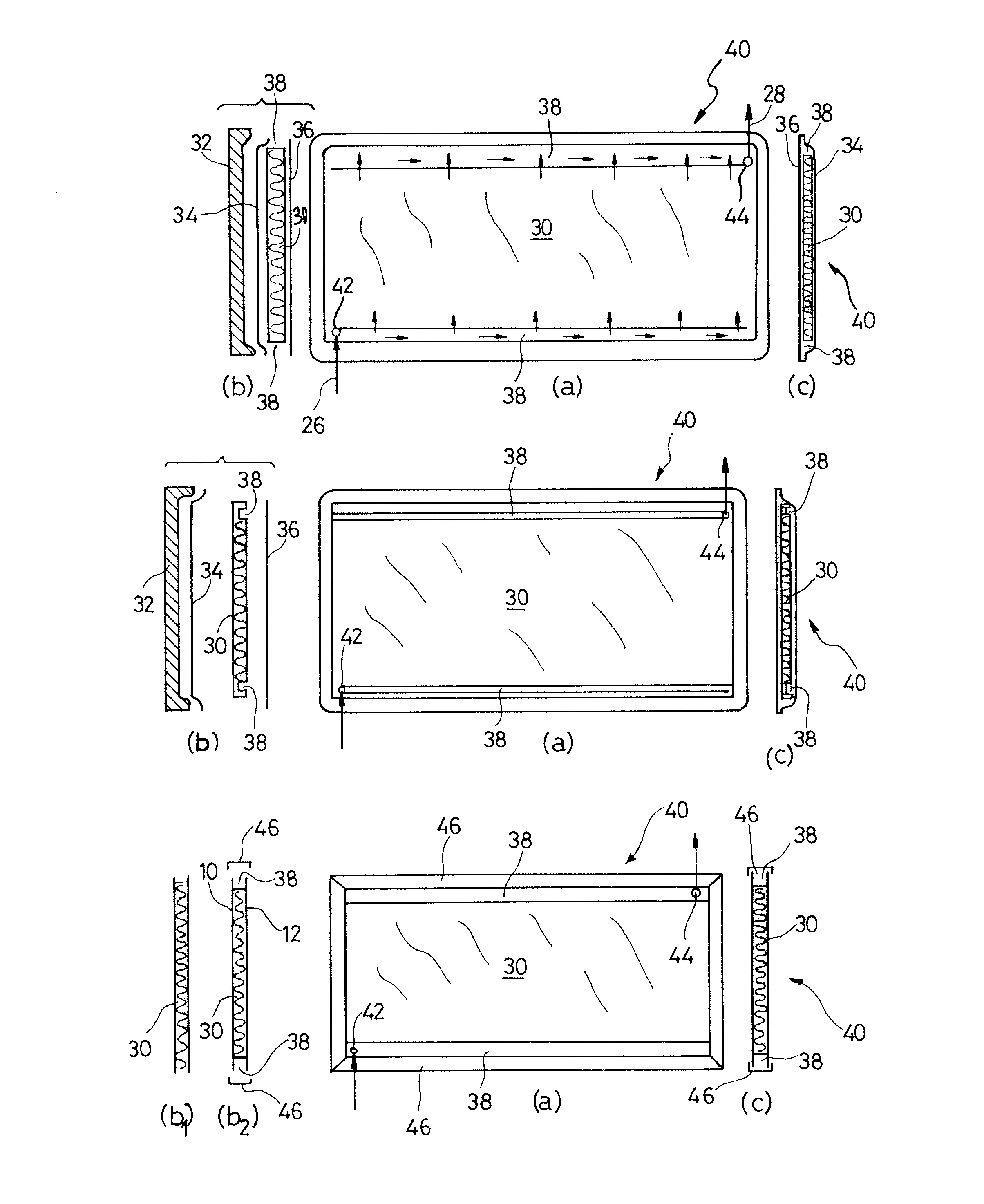 Echangeur de chaleur realise a partir d'un panneau stratifie creux tridimensionnel