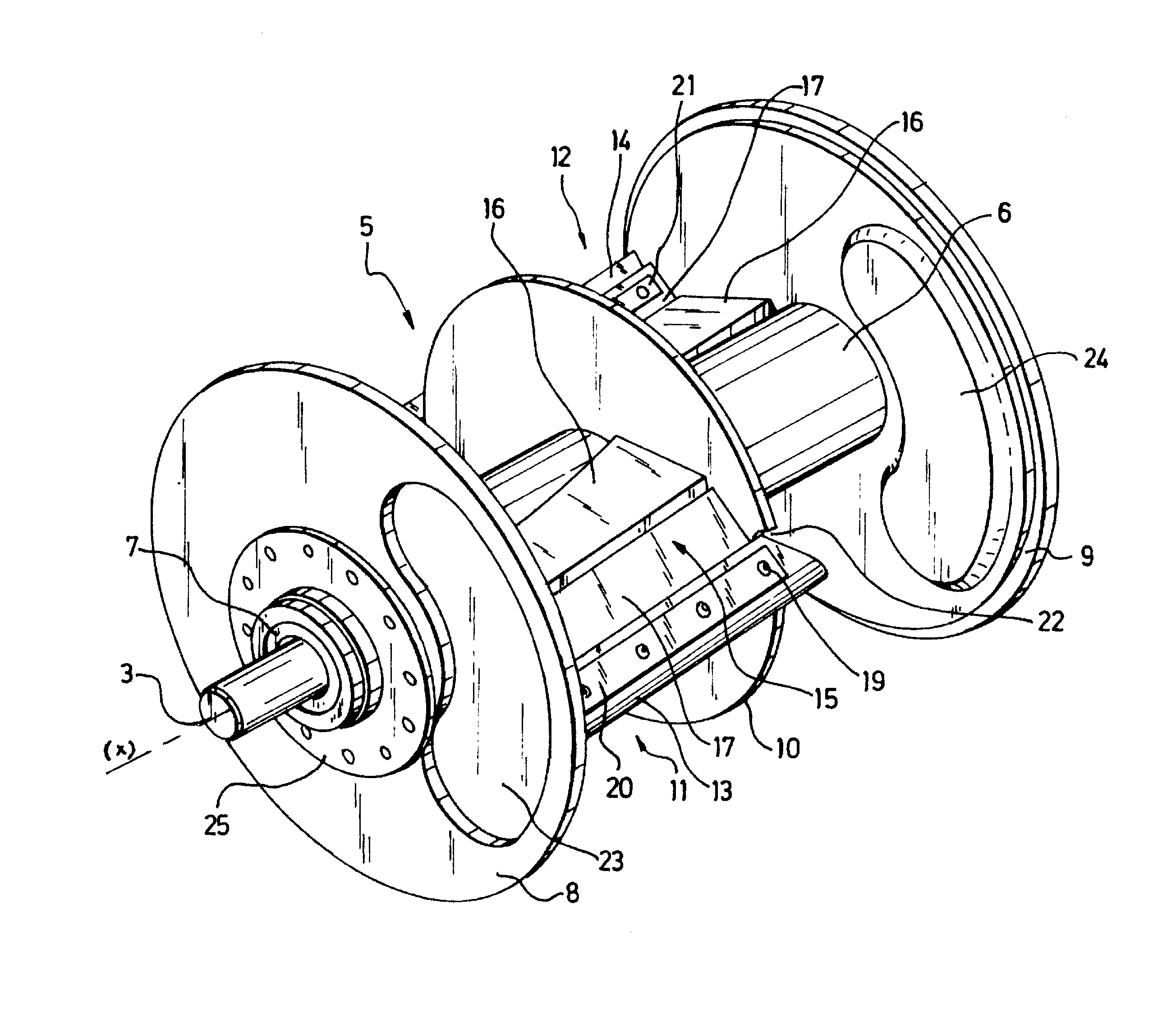 Dispositif de hachage de paille vegetale, notamment de paille de chanvre, pour une machine agricole de recolte.