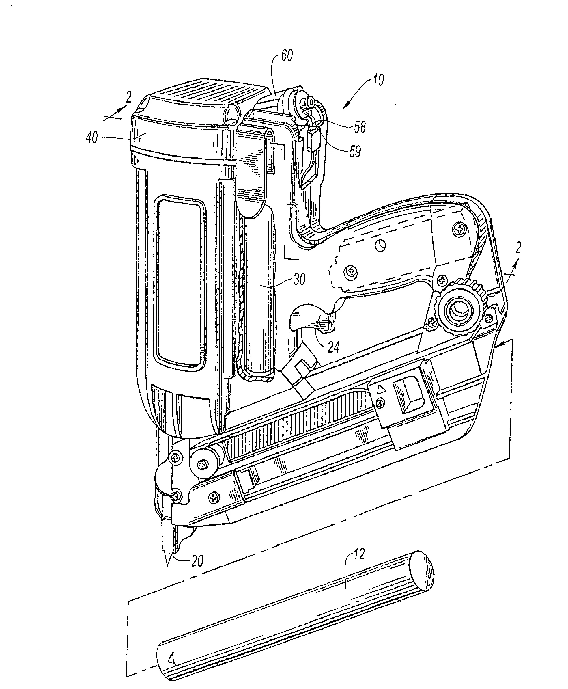 Outil de pose d'elements de fixation a injecteur de combustible