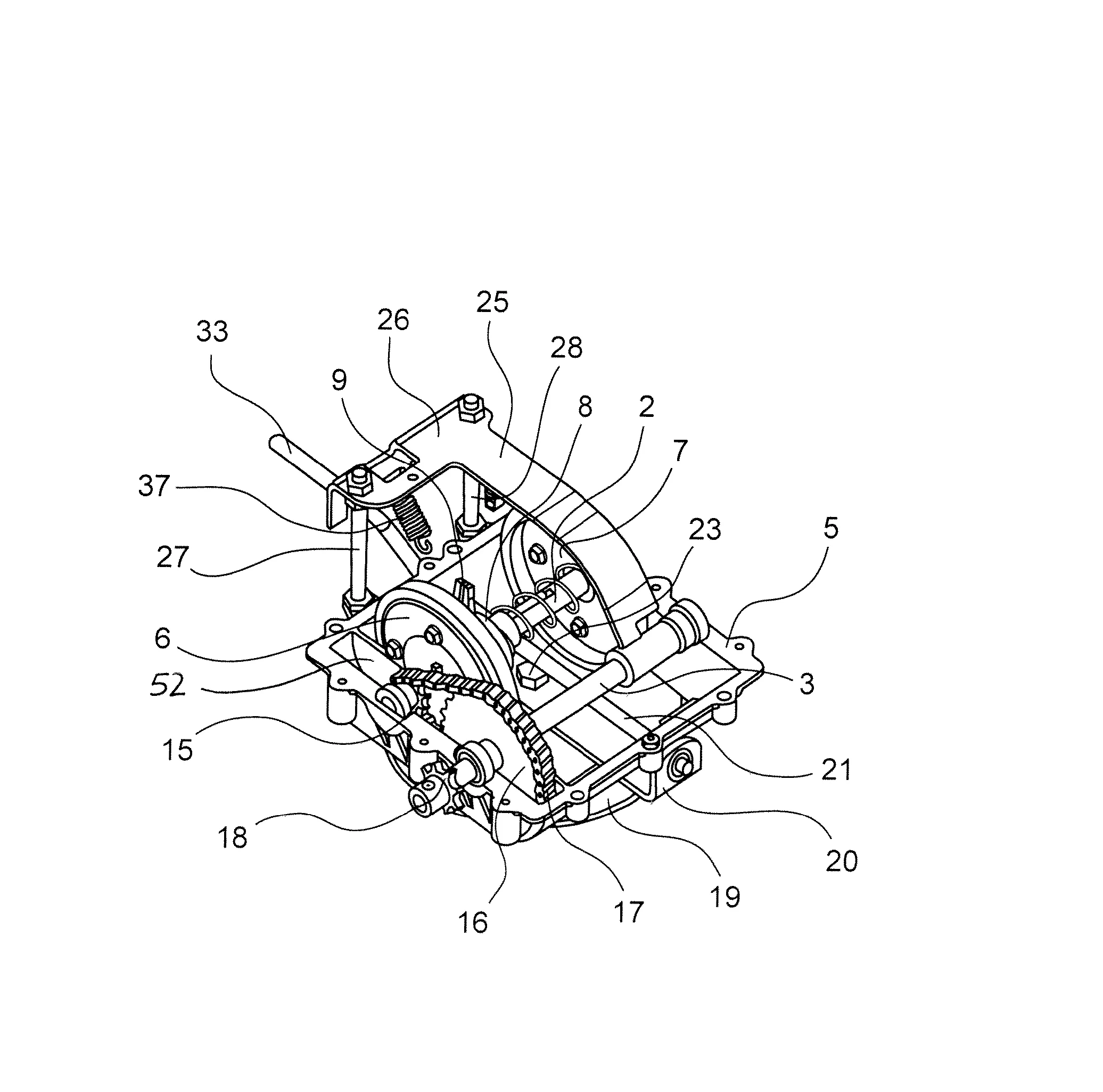 Boite de transmission pour equipement automoteur de debroussaillage et equipement automoteur de debroussaillage comprenant une telle
boite de transmission
