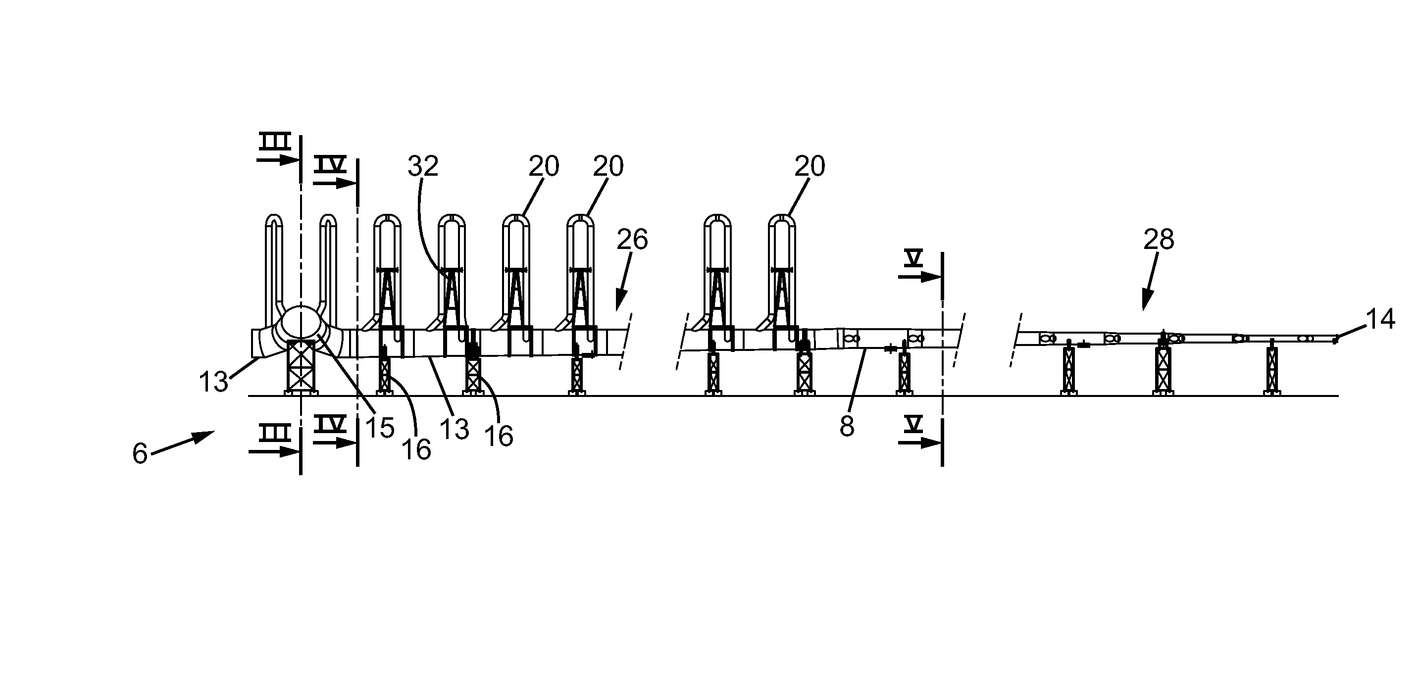 Dispositif de collecte des gaz emis par des cuves d'electrolyse d'aluminium, et systeme de production d'aluminium associe