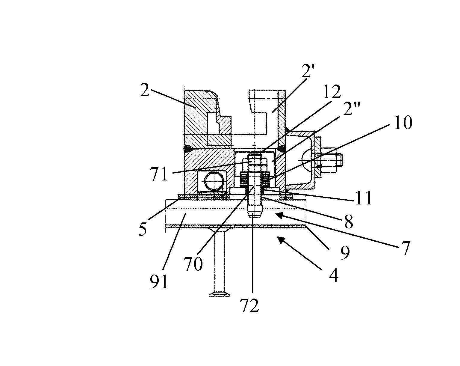 Dispositif de fixation des blocs de demi-aiguillages ou de coeurs d'appareil de voie sur leur support