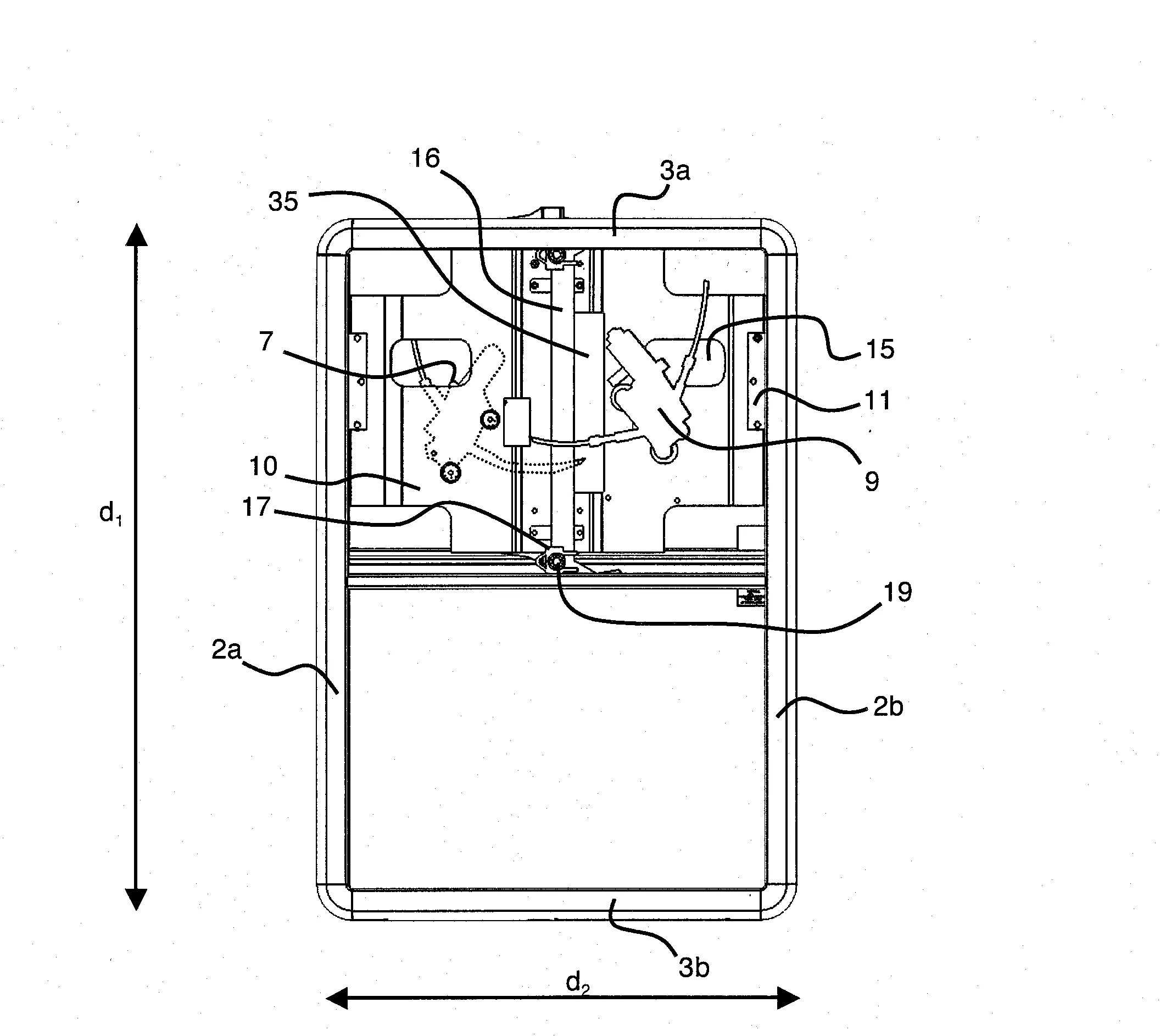 Baie a vitre et volet coulissants motorises et vehicule incorporant la baie
