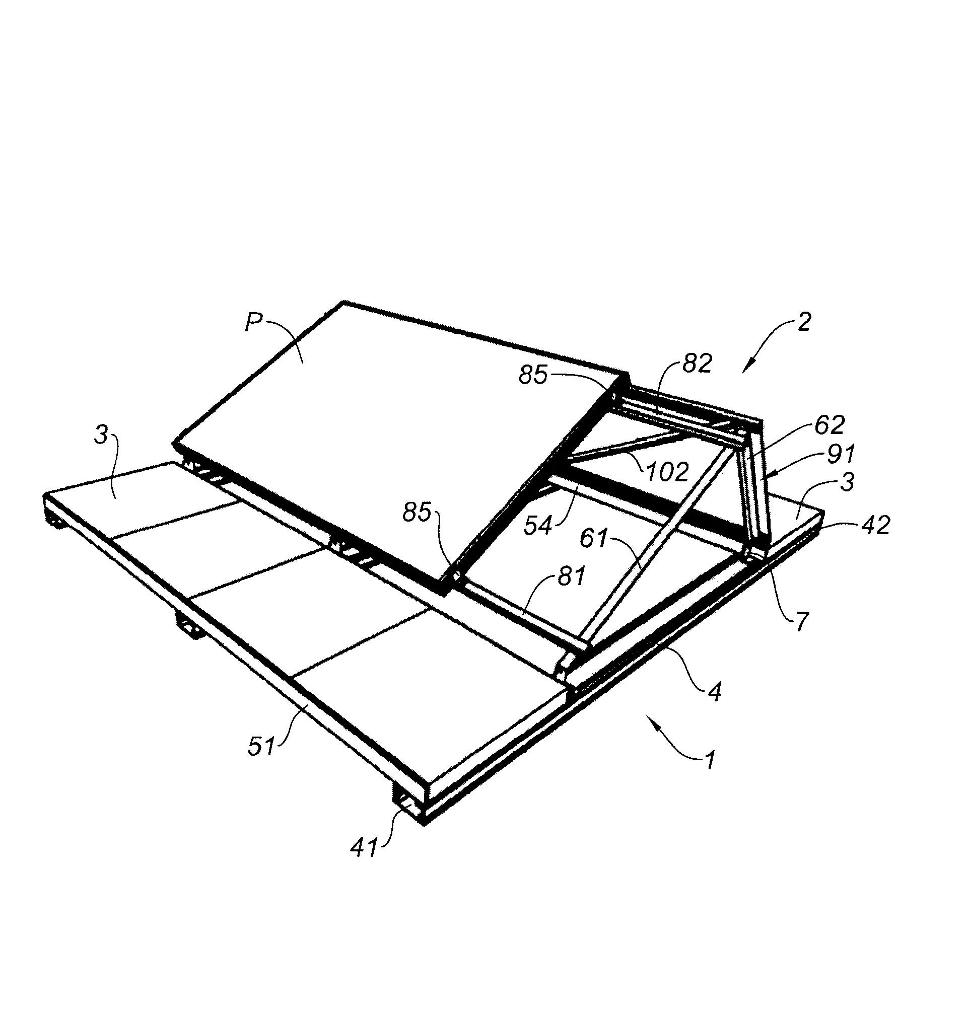 Dispositif de lestage de panneau solaire