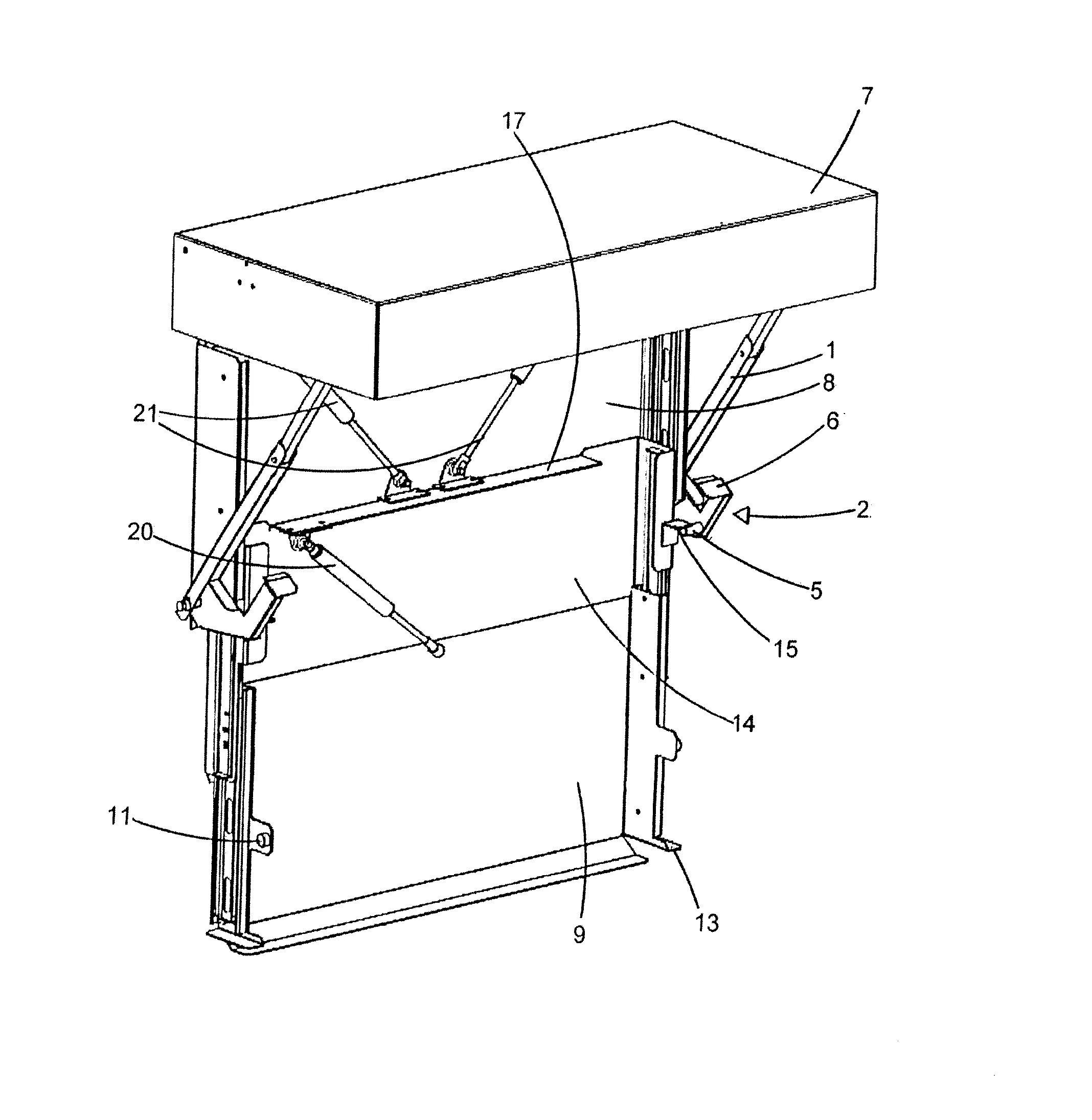 Chasse pieds pour ascenseur et son procede de deploiement